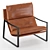 Sleek Leather Armchair: David 3D model small image 1