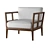 Teak Lounge Chair: Modern Elegance 3D model small image 1