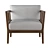 Teak Lounge Chair: Modern Elegance 3D model small image 3