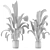 Concrete Pot Indoor Plants - Set 99 3D model small image 7