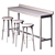 Sleek Bar Table & Chairs 3D model small image 2