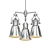 Elegant Satin Nickel Chandelier 3D model small image 1