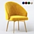  Plush Chenille Dining Chair 3D model small image 1