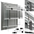 Modern Metal Blinds: Black & Gray 3D model small image 1