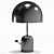 Sleek Bell Black Table Lamp 3D model small image 1