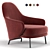 Luxurious Angie Armchair in Minotti 3D model small image 1