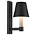 Elegant Tet-a-tet Black Wall Light 3D model small image 1