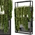 Set of 100 Indoor Hanging Plants: Metal Stand 3D model small image 1
