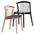 Newood Chair: Elegant & Ergonomic by Cappellini 3D model small image 1