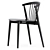 Newood Chair: Elegant & Ergonomic by Cappellini 3D model small image 4