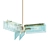 Ethereal Blue Glass Chandelier 3D model small image 1