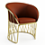 Mexican Leather Equipal Chair 3D model small image 3