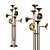 Elegant Brass Trumpet Floor Lamp 3D model small image 1