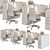 Streamline Office Furniture Set 3D model small image 7