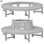 Tree-Enveloping Round Bench Set 3D model small image 2