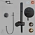 Modern Shower System LO-C for Effortless Re-pouring 3D model small image 3