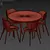 AVE MATER Elegant Dining Chair & Oval Lounge Table 3D model small image 8