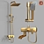 Luxurious Gold Shower System - Enhance Your Shower Experience 3D model small image 1