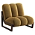 Theodore Luxe Velvet Armchair 3D model small image 2