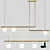 Modern Gold and Black Pendant Lights 3D model small image 1