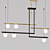 Modern Gold and Black Pendant Lights 3D model small image 2