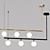 Modern Gold and Black Pendant Lights 3D model small image 3