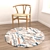 Versatile Set of 6 Round Rugs 3D model small image 2