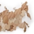 Russian Wooden Map: City Names 3D model small image 11