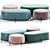 Lifa Ottoman: Stylish Ottoman Footstool 3D model small image 1