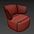 Modern Minimalist Basel Seating 3D model small image 4