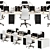 Sleek Office Set: High Detail & Optimized 3D model small image 1