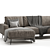 Elegant Boconcept Carlton Sofa 3D model small image 2