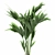 Exotic Plant Collection in Stylish Black Pots 3D model small image 2
