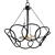LNC Home Round Metal Chandelier 3D model small image 1
