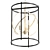 Modern Lantern Pendant Light: Black & Vintage Gold 3D model small image 1