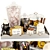 Sweet Treats Tray: Marshmallow, Coffee, Cake & More 3D model small image 1