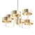 Italian Gold Plated Chandelier 3D model small image 1