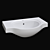 Cersanit ERICA 70: Sleek White Washbasin 3D model small image 1