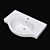 Cersanit ERICA 70: Sleek White Washbasin 3D model small image 3