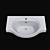 Cersanit ERICA 70: Sleek White Washbasin 3D model small image 4