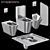 DELABIE Public Toilet Bowls & Urinal 3D model small image 1