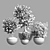 Vintage Concrete Outdoor Plant Vase 3D model small image 4