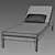 Stylish Laurel Teak Chaise 3D model small image 3