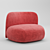 Elegant Modern Botera Armchair 3D model small image 1