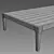 Restoration Hardware Laurel Teak Coffee Table 3D model small image 2