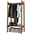 Kingham Open Wood Wardrobe 3D model small image 1