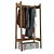 Kingham Open Wood Wardrobe 3D model small image 2