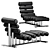 Modern Milo Baughman Chaise Lounge 3D model small image 2