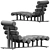 Modern Milo Baughman Chaise Lounge 3D model small image 5