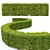 Seamless Amur Privet Hedge 3D model small image 3